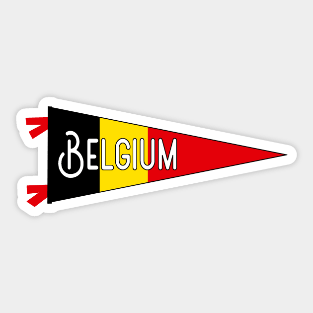 Belgium Flag Pennant Sticker by zsonn